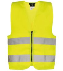 Dětská bezpečnostní vesta se zipem Aalborg Korntex Signal Yellow