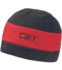 Pánská fleecová čepice TIWI CRV černá/červená