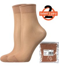 Silonové ponožky - 2 páry NYLON 20DEN Lady B beige