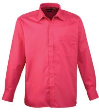 Pánská košile s dlouhým rukávem PR200 Premier Workwear Hot Pink -ca. Pantone 214c