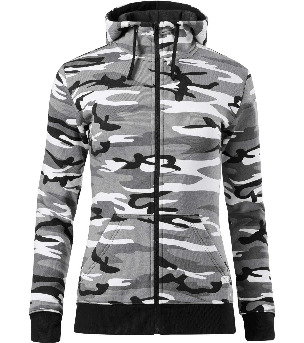 Malfini Camo Zipper Dámská mikina C20 camouflage gray XS