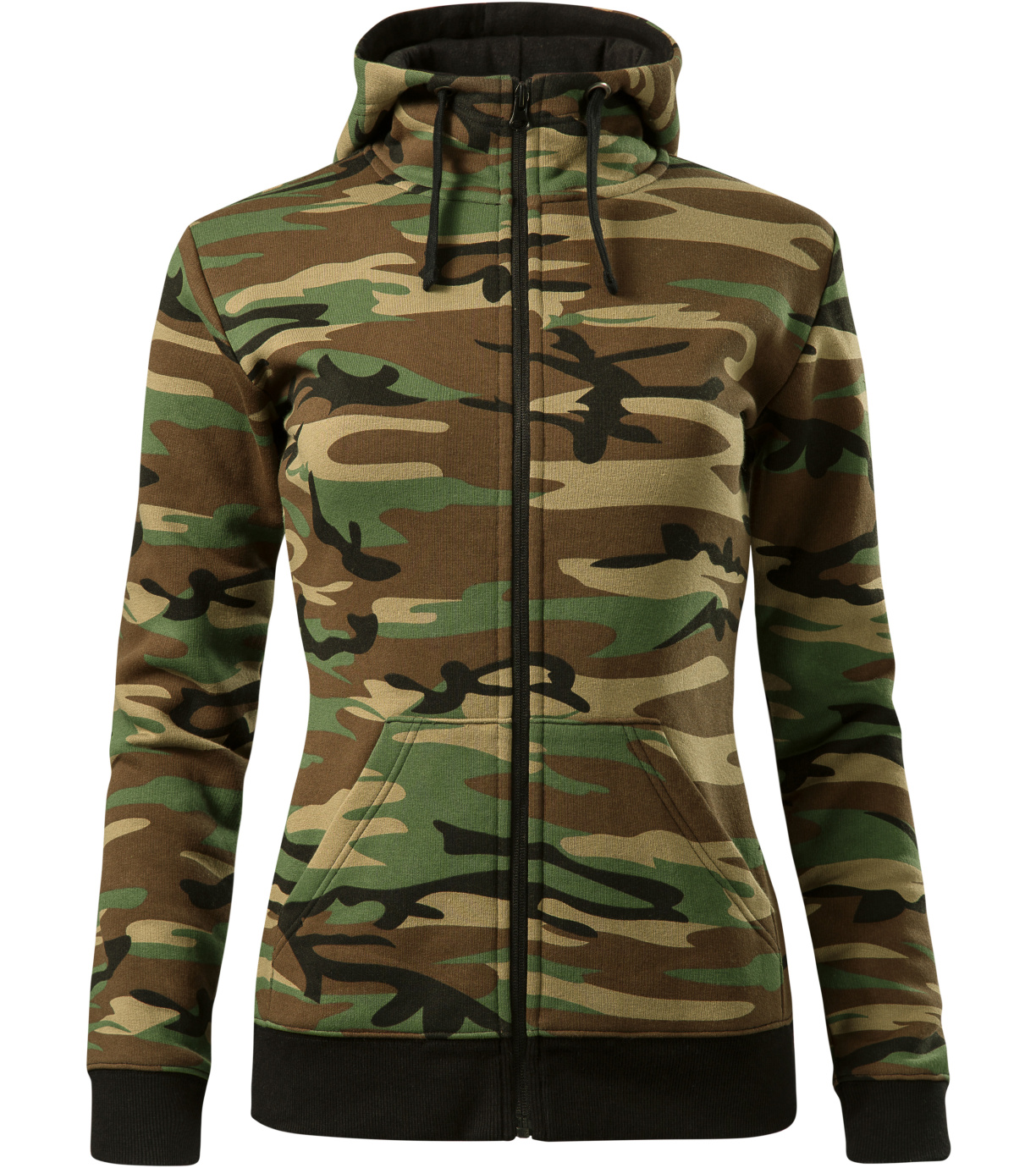 Malfini Camo Zipper Dámská mikina C20 camouflage brown S