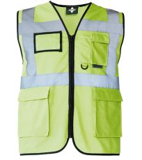 Multifunkční reflexní vesta na zip Berlin Korntex Lime Green