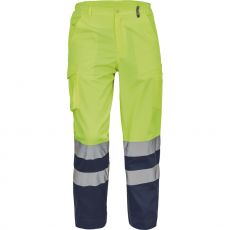 Pánské HI-VIS pracovní kalhoty BURGOS Cerva žlutá/navy