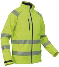 Pánská softshellová bunda HI-VIS SHELDON HV Cerva žlutá