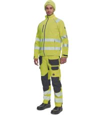 Pánská softshellová bunda HI-VIS SHELDON HV Cerva žlutá