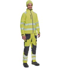 Pánská softshellová bunda HI-VIS SHELDON HV Cerva žlutá