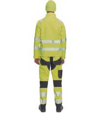 Pánská softshellová bunda HI-VIS SHELDON HV Cerva žlutá