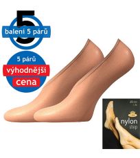 Silonové ponožky - 5 párů NYLON 20 DEN Lady B beige