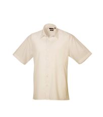 Pánská košile s krátkým rukávem PR202 Premier Workwear Natural -ca. Pantone 1205