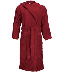 Unisex župan s kapucí T1-BH The One Towelling® Burgundy