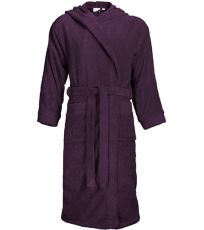 Unisex župan s kapucí T1-BH The One Towelling® Plum