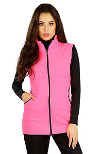Dámská fleecová vesta 7D295 LITEX reflexně růžová