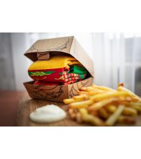 Unisex trendy ponožky - 2 páry Hamburger Lonka burger